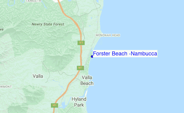 Forster Beach (Nambucca) location map