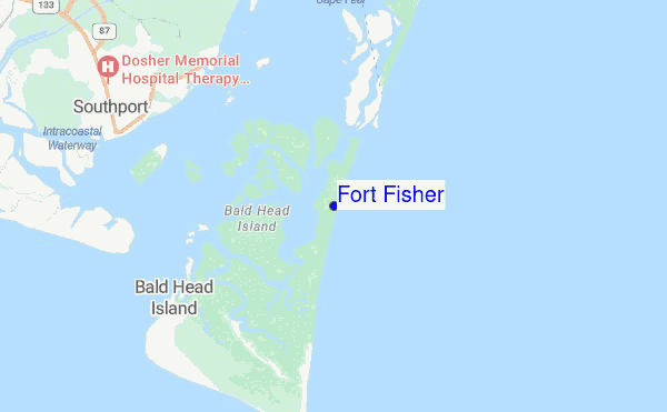 Fort Fisher location map