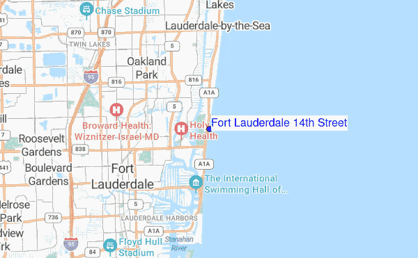 Fort Lauderdale 14th Street location map