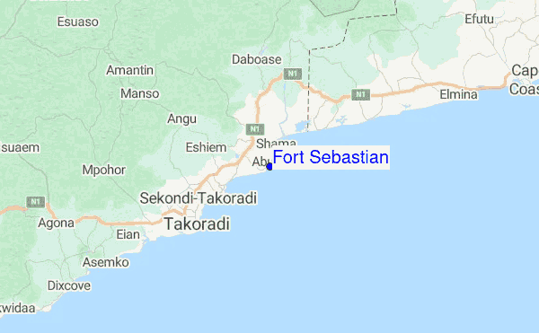 Fort Sebastian Location Map