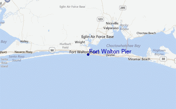 Fort Walton Pier Location Map