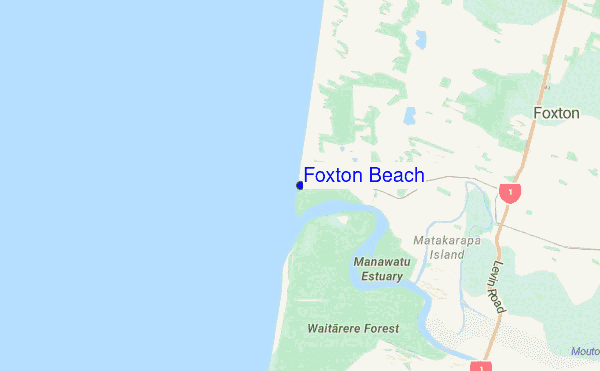 Foxton Beach location map