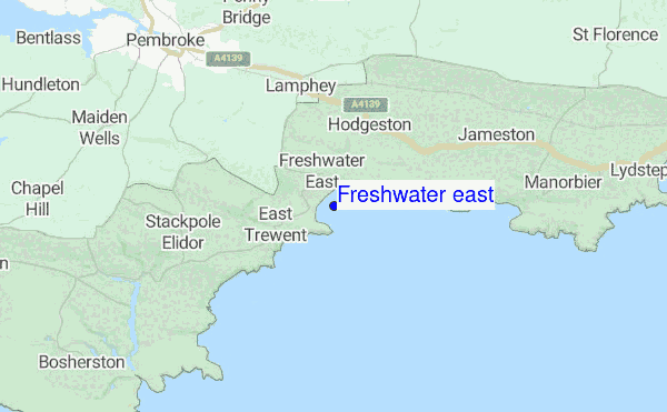 Freshwater east location map