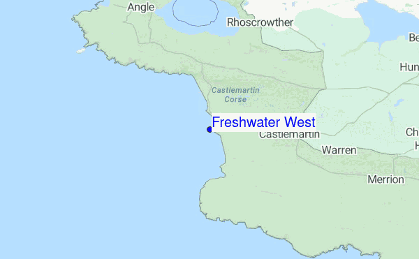 Freshwater West location map