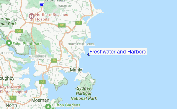 Freshwater and Harbord location map