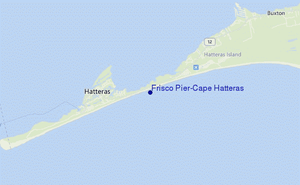 Frisco Pier/Cape Hatteras location map
