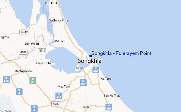 Songkhla - Fulerayem Point Location Map