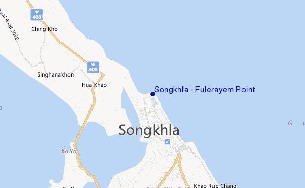 Songkhla - Fulerayem Point location map