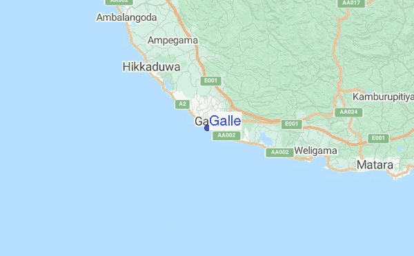 Galle Location Map