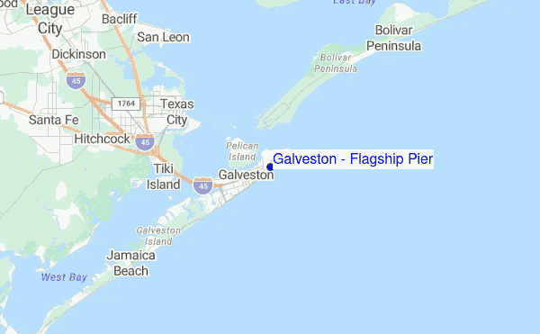 Galveston - Flagship Pier Location Map