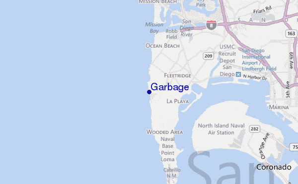 Garbage location map