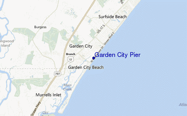 Garden City Pier location map