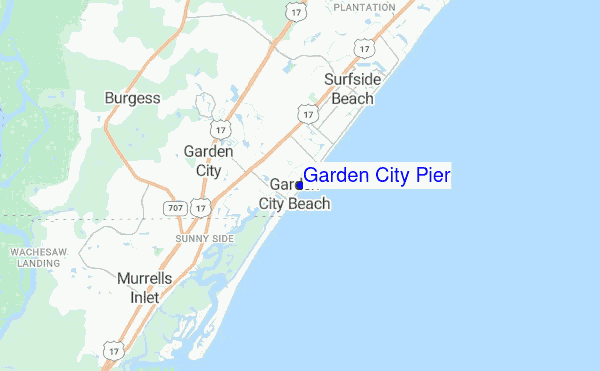 Garden City Pier location map