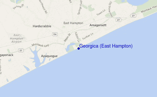 Georgica (East Hampton) location map