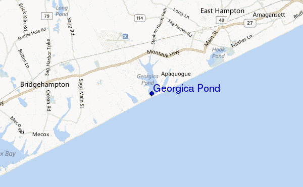 Georgica Pond location map