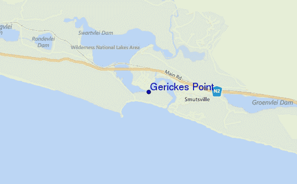 Gerickes Point location map