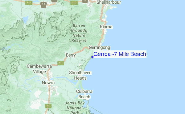 Gerroa (7 Mile Beach) Location Map