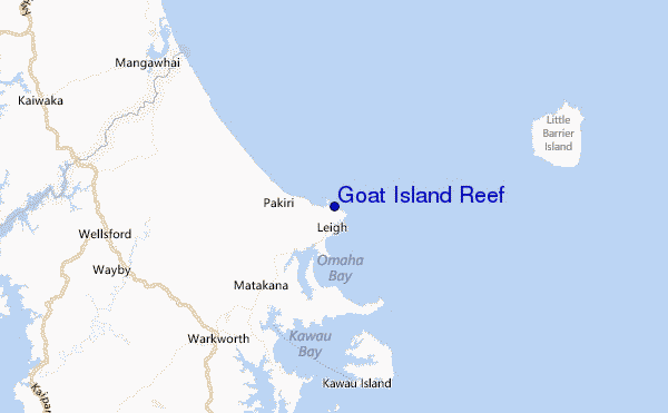 Goat Island Reef Location Map