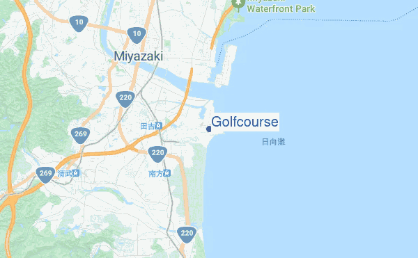 Golfcourse location map