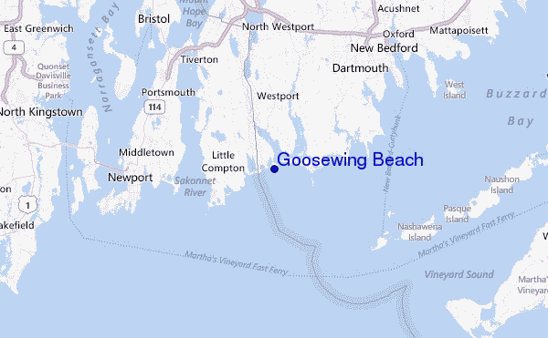 Goosewing Beach Location Map