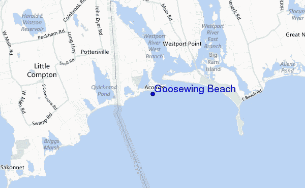 Goosewing Beach location map