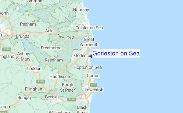 Gorleston on Sea Location Map