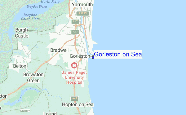 Gorleston on Sea location map