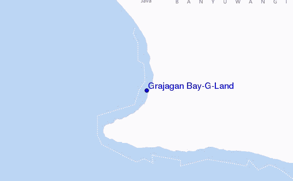 Grajagan Bay/G-Land location map