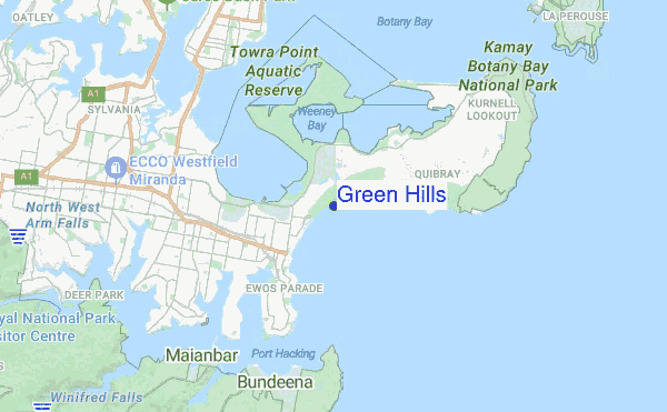 Green Hills location map