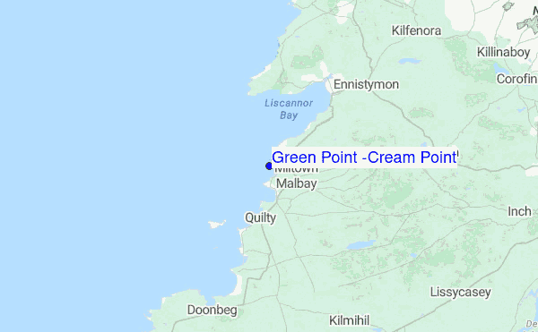 Green Point (Cream Point) Location Map