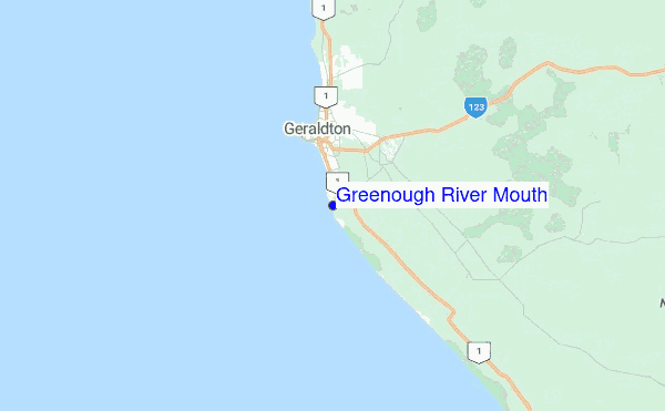 Greenough River Mouth Location Map