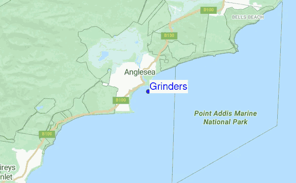 Grinders location map