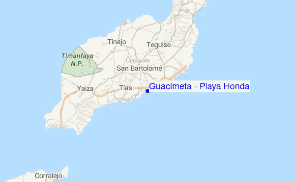 Guacimeta - Playa Honda Location Map