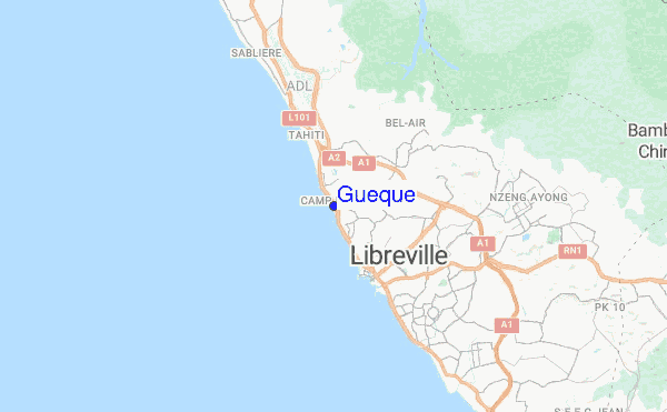 Gueque location map