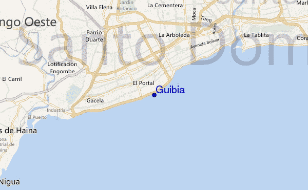 Guibia location map