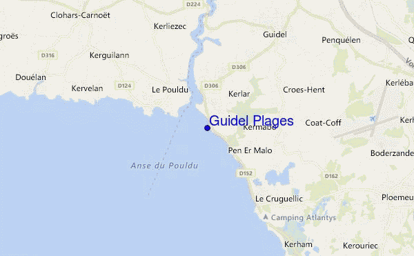 Guidel Plages location map