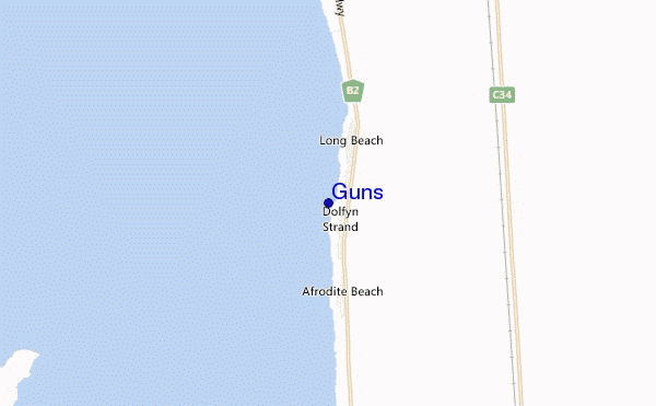 Guns location map
