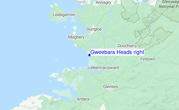 Gweebara Heads right Location Map