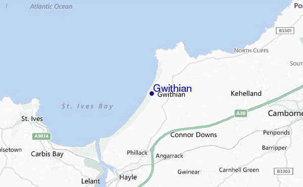 Gwithian location map