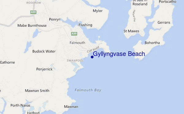 Gyllyngvase Beach location map