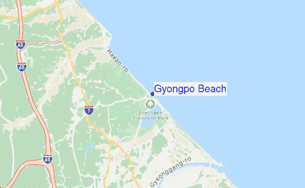 Gyongpo Beach location map