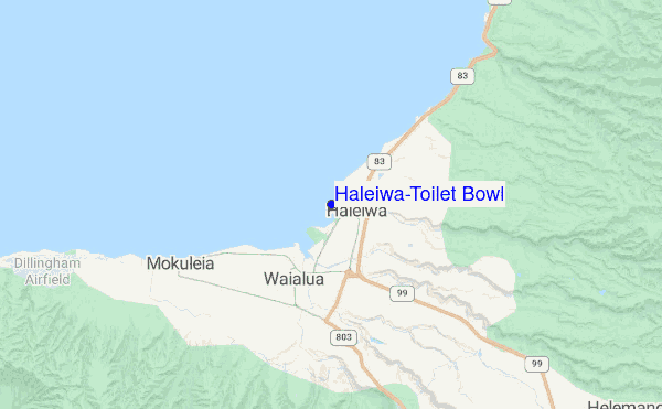 Haleiwa/Toilet Bowl location map