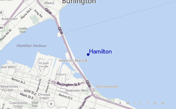 Hamilton location map