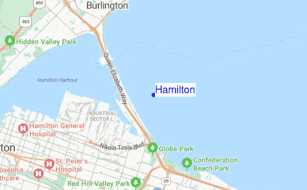 Hamilton location map