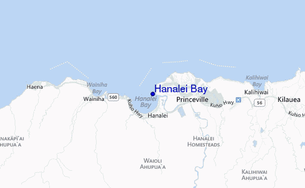 Hanalei Bay location map