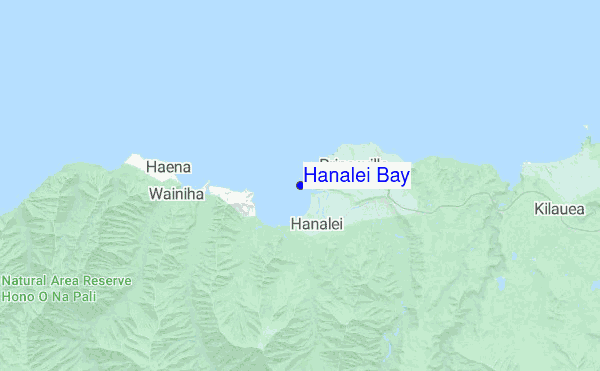 Hanalei Bay location map