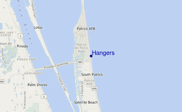 Hangers location map