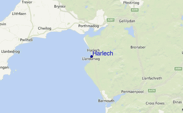 Harlech Location Map