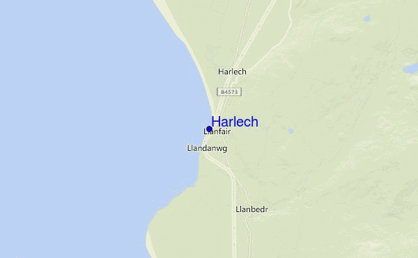 Harlech location map
