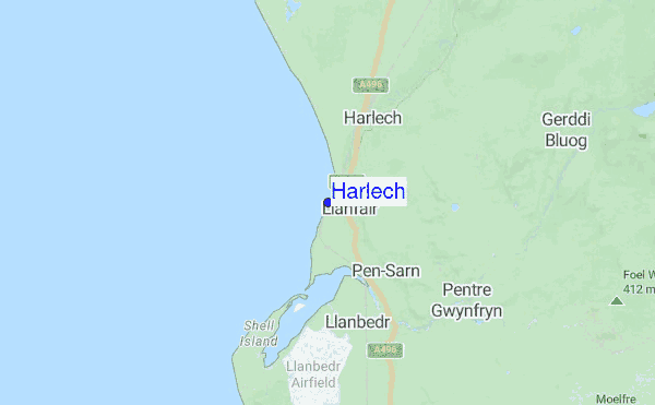 Harlech location map